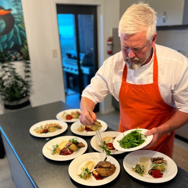 Gerrard, a trained chef available to prepare meals